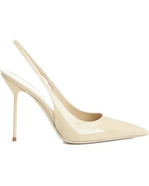 Paris Texas 105Mm Lidia Slingback Pointed-Toe Court Shoes - White