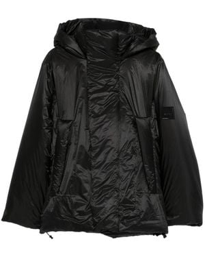 Rains Hooded Padded Coat - Black