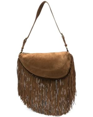 Ash Sac Porté Épaule Astrid À Franges - Brown