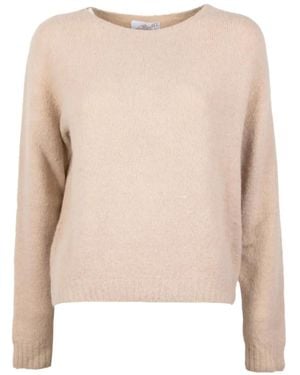 Vicario Cinque Fine-Knit Round-Neck Sweater - Natural