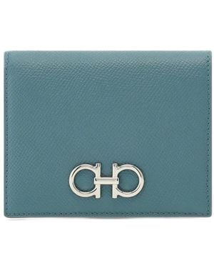 Ferragamo Gancini Compact Wallet - Blue
