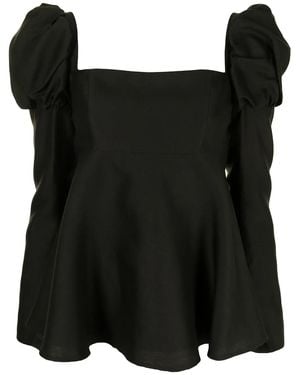 Macgraw Swifts Silk-Blend Blouse - Black