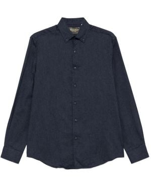 Alberto Gozzi Button-Down Long-Sleeve Shirt - Blue