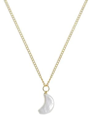 freya rose Moon Pearl Necklace - Metallic