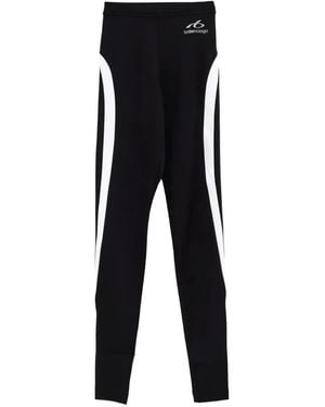 Balenciaga Legging À Empiècements Réfléchissants - Black