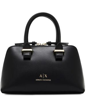 ARMANI EXCHANGE ロゴ ショルダーバッグ - ブラック