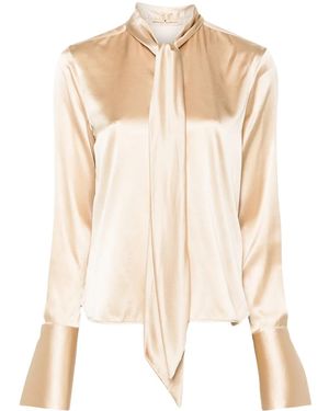 Ermanno Scervino Pussy-Bow Collar Shirt - Natural
