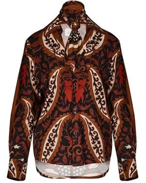 Johanna Ortiz Camisa estampada - Marrón