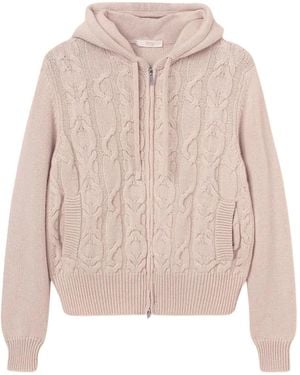 Fedeli Kabelgebreid Vest - Roze