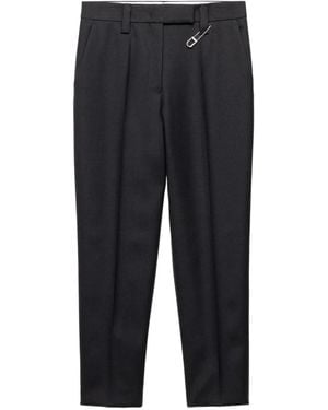 Prada Gabardine Broek Met Veiligheidsspeld - Blauw
