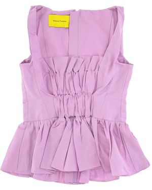Marques'Almeida Top De Algodón - Morado