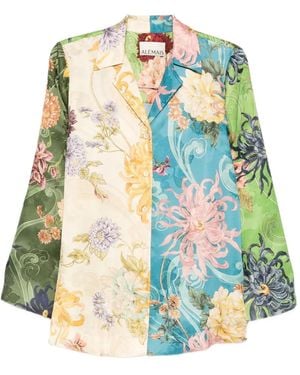 ALÉMAIS Avery Spliced Shirt - Green