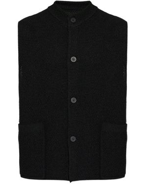 Homme Plissé Issey Miyake Gilet À Poches Boutonnées - Black