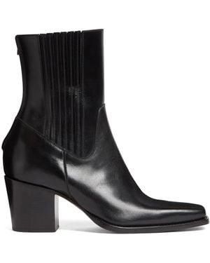 DSquared² Zip-Up Leather Boots - Black