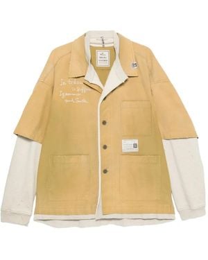Maison Mihara Yasuhiro Layered-Design Embroidered Jacket - Metallic