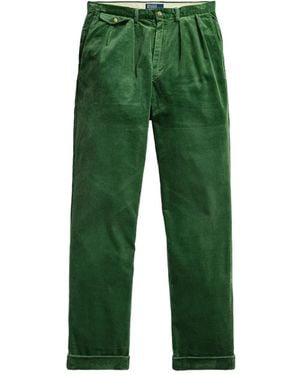 Polo Ralph Lauren Pleated Corduroy Pants - Green