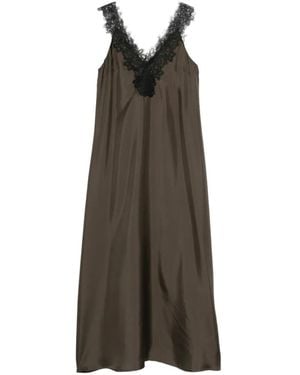Rohe V-Neck Silk Maxi Dress - Brown