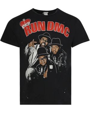MadeWorn Run Dmc Print T-Shirt - Black