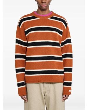 Stussy Striped Wool Jumper - Orange