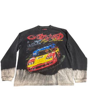 Godspeed F.T.W Ls Bleached Wash Jumper - Blue