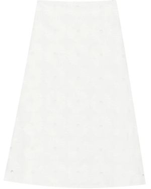Maggie Marilyn It's A New Day Embroidered Midi Skirt - White