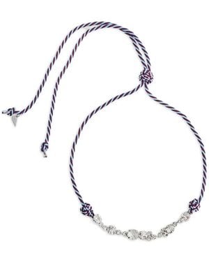 forte_forte Braided Cord Crystal-Embellished Necklace - Metallic