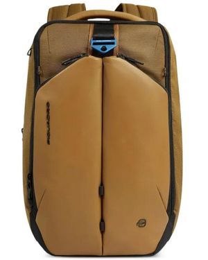 Piquadro 15,6" Zip-Up Computer Backpack - Natural