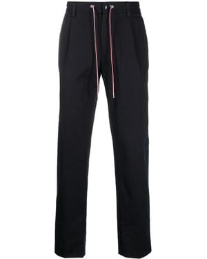 Moncler Drawstring-waist Straight-leg Trousers - Blue