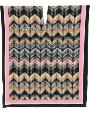 Missoni Foulard Con Stampa A Zigzag - Nero