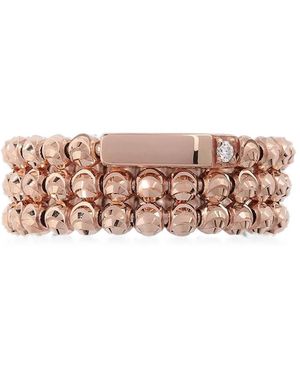 Officina Bernardi Moon Three-Row Diamond Ring - Pink