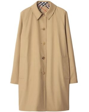 Burberry Check-Pattern Reversible Trench Coat - Natural