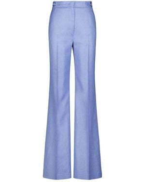 Gabriela Hearst Pantalones acampanados de talle alto - Azul