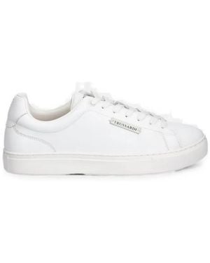 Trussardi Sneakers Con Applicazione Logo - Bianco