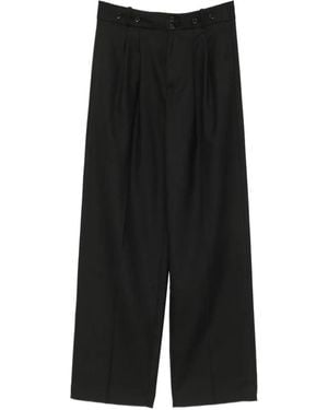 Doen Olivia Pleated Trousers - Black