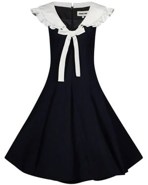 ShuShu/Tong Ruffled Bow-Detail Mini Dress - Black