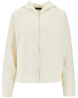 Emporio Armani Zip-Up Hoodie - White