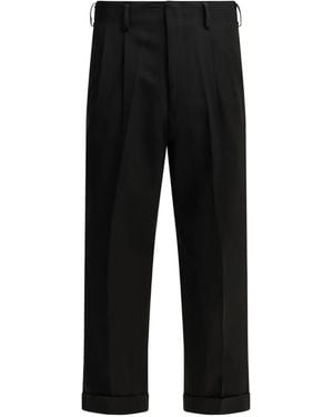 A.PRESSE Pleated Trousers - Black