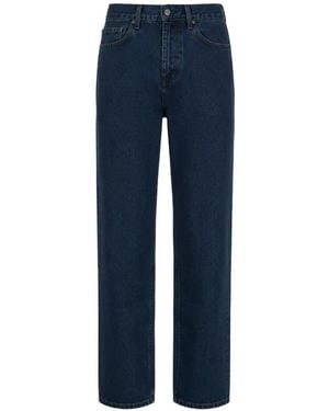 Levi's Logo-Patch Straight-Leg Jeans - Blue