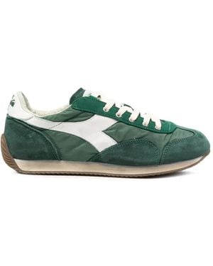 Diadora Suede-Panelled Sneakers - Green