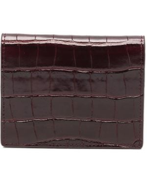 MC2 Saint Barth Croc-Effect Logo-Plaque Wallet - Purple