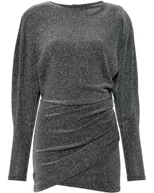 Isabel Marant Robe Courte Benedicte À Design Plissé - Gris