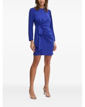 DKNY Vestido Corto Con Manga Farol - Azul