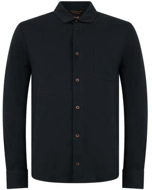 Moorer Siena Long-Sleeve Pocket Shirt - Blue