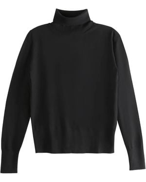 SAPIO N 11 Wish Trui Met Geribbelde Afwerking - Zwart