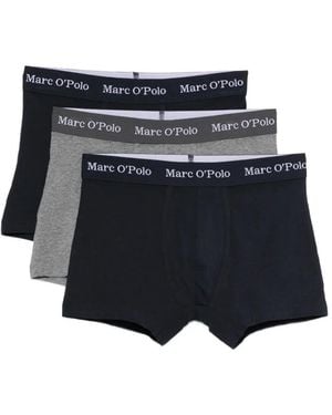Marc O' Polo Boxershorts Met Logodetail (Set Van Drie) - Blauw