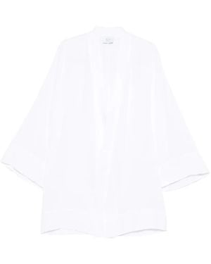 MVP WARDROBE Linen Belyted Shirt - White