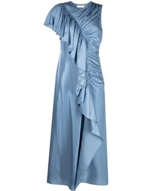 Ulla Johnson Langes Kleid Mit Rüschen - Blau