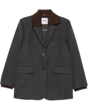 LA PISCINE Notched-Lapel Single-Breasted Jacket - Black