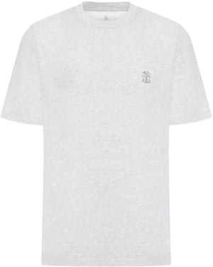 Brunello Cucinelli ロゴ Tシャツ - ホワイト
