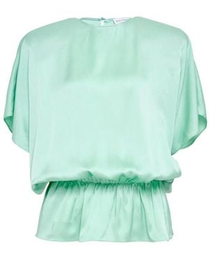 Stella McCartney Elasticated Satin Blouse - Green